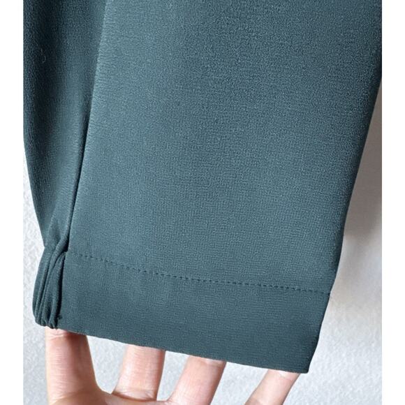 Babaton Aritzia Dark Green Ankle Pull On Pants Women’s Size Small Elastic Waist - Picture 6 of 10